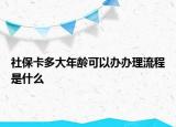 社?？ǘ啻竽挲g可以辦辦理流程是什么