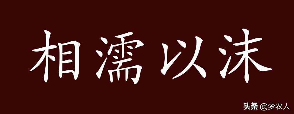 相濡以沫的出處、釋義、典故