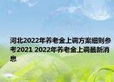 河北2022年養(yǎng)老金上調(diào)方案細則參考2021 2022年養(yǎng)老金上調(diào)最新消息