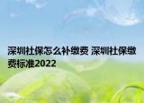 深圳社保怎么補繳費 深圳社保繳費標(biāo)準(zhǔn)2022