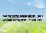 2022年盤錦社保繳費(fèi)基數(shù)及比例 2022年盤錦社保繳費(fèi)一個月多少錢