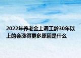 2022年養(yǎng)老金上調(diào)工齡30年以上的會漲得更多原因是什么