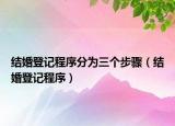 結(jié)婚登記程序分為三個步驟（結(jié)婚登記程序）