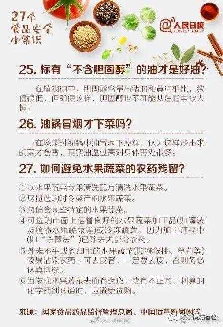 所有人，這27個食品安全常識你必須知道