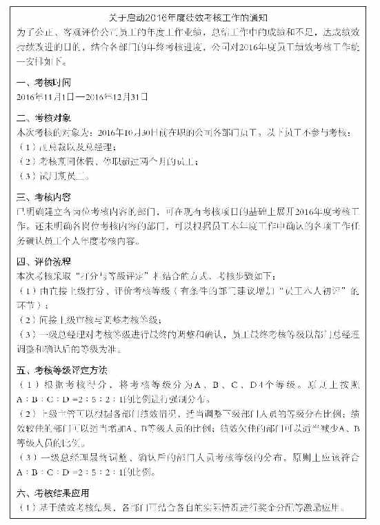 績效考核實施流程