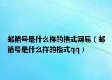 郵箱號(hào)是什么樣的格式網(wǎng)易（郵箱號(hào)是什么樣的格式qq）