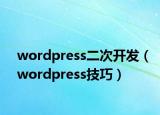 wordpress二次開發(fā)（wordpress技巧）