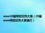 wwe30屆摔跤狂熱大賽（29屆wwe摔跤狂熱大賽誰打）