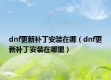 dnf更新補(bǔ)丁安裝在哪（dnf更新補(bǔ)丁安裝在哪里）