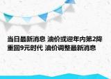 當(dāng)日最新消息 油價或迎年內(nèi)第2降重回9元時代 油價調(diào)整最新消息