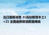 當(dāng)日最新消息 31省份新增本土1+21 全國最新疫情數(shù)據(jù)揭曉