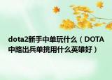 dota2新手中單玩什么（DOTA中路出兵單挑用什么英雄好）