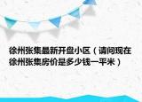 徐州張集最新開盤小區(qū)（請問現在徐州張集房價是多少錢一平米）