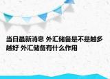 當(dāng)日最新消息 外匯儲備是不是越多越好 外匯儲備有什么作用