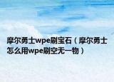 摩爾勇士wpe刷寶石（摩爾勇士怎么用wpe刷空無一物）