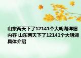 山東兩天下了12141個大明湖詳細內(nèi)容 山東兩天下了12141個大明湖具體介紹