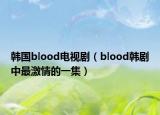 韓國blood電視劇（blood韓劇中最激情的一集）