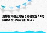 魔獸世界碧藍崗哨（魔獸世界7.0崗哨建造綜合指南有什么用）