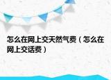 怎么在網(wǎng)上交天然氣費(fèi)（怎么在網(wǎng)上交話費(fèi)）