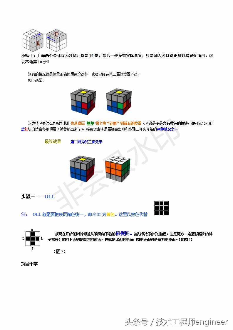 簡單易學(xué)的還原魔方的常用口訣公式及圖解