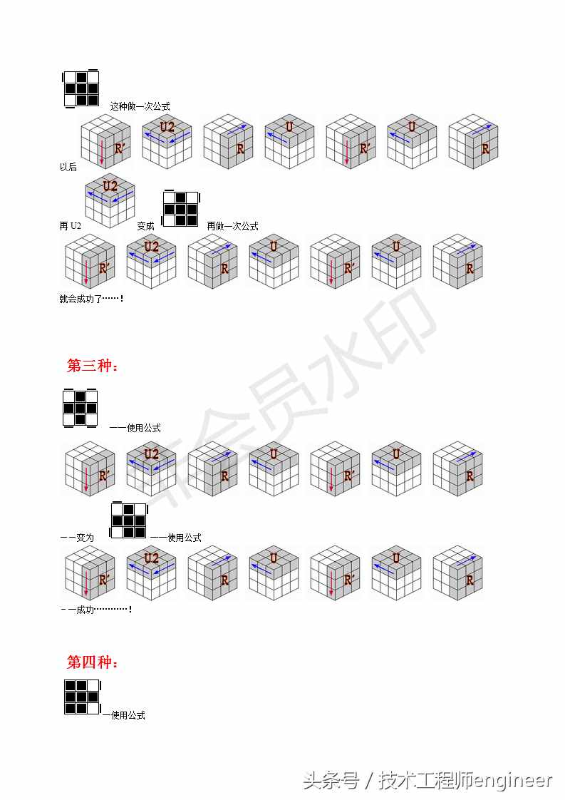 簡單易學(xué)的還原魔方的常用口訣公式及圖解