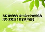 當日最新消息 銀行流水少會影響房貸嗎 未達這個要求或許被拒