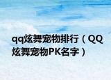 qq炫舞寵物排行（QQ炫舞寵物PK名字）