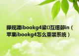 鑻規(guī)灉ibookg4鍙互瑁厀in（蘋果ibookg4怎么重裝系統(tǒng)）