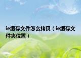 ie緩存文件怎么拷貝（ie緩存文件夾位置）