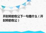 開封府的包公下一句是什么（開封府的包公）