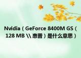 Nvidia（GeForce 8400M GS ( 128 MB \ 惠普 ) 是什么意思）