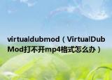 virtualdubmod（VirtualDubMod打不開mp4格式怎么辦）