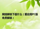 網(wǎng)絡解鎖下載什么（愛應用PC版免費解鎖）