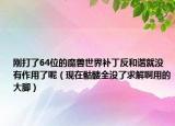 剛打了64位的魔獸世界補(bǔ)丁反和諧就沒有作用了呢（現(xiàn)在骷髏全沒了求解啊用的大腳）