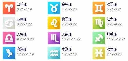 12星座日期對照表，不知自己星座的看這！