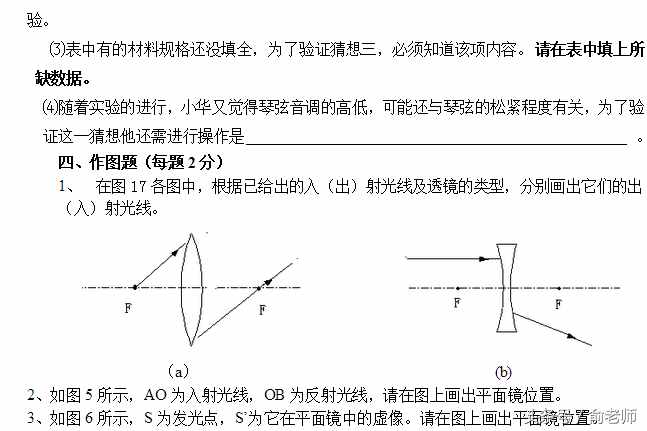 八年級(jí)物理上冊(cè)期末測(cè)試卷及答案，期末了，同學(xué)們測(cè)試一下！