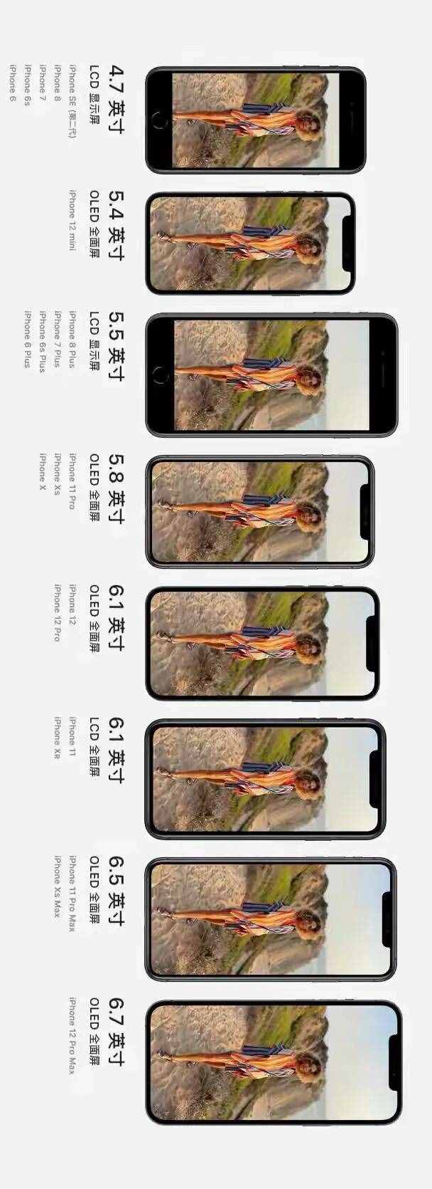 iPhone各機型尺寸對比來啦！還在發(fā)愁選擇什么尺寸最合適嗎？
