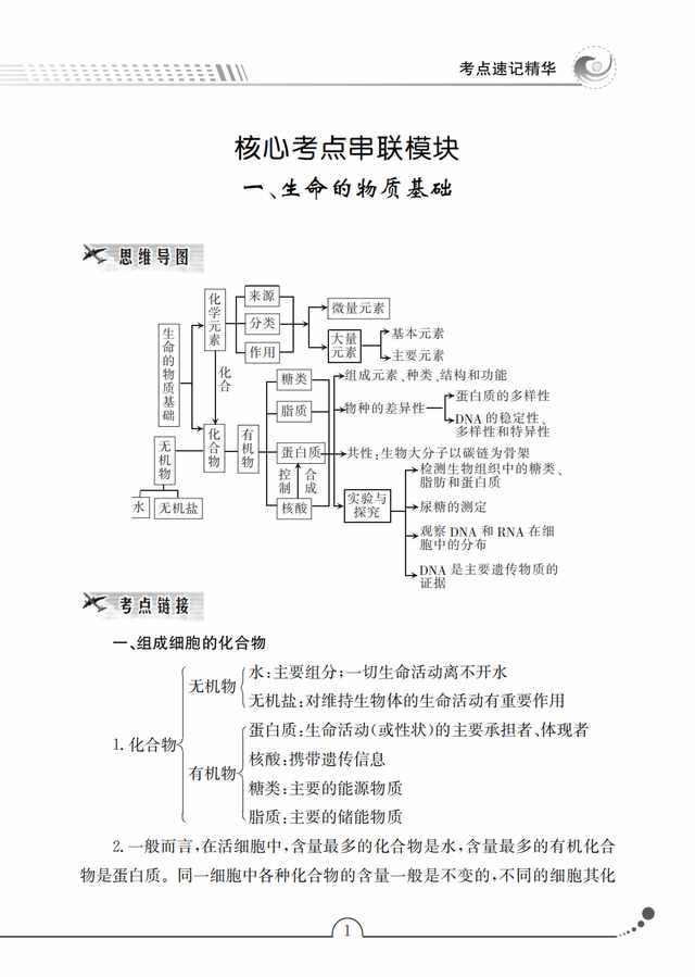 高中生物考點手冊，核心考點+規(guī)律總結(jié)+解題策略，一輪復(fù)習(xí)秘籍