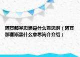 阿其那塞思黑是什么意思啊（阿其那塞斯黑什么意思簡介介紹）