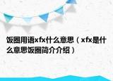 飯圈用語xfx什么意思（xfx是什么意思飯圈簡介介紹）