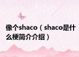 像個shaco（shaco是什么梗簡介介紹）