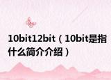 10bit12bit（10bit是指什么簡介介紹）