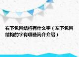 右下包圍結(jié)構(gòu)有什么字（左下包圍結(jié)構(gòu)的字有哪些簡介介紹）