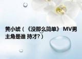 黃小琥（《沒那么簡單》 MV男主角是誰 持才?）