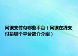 網(wǎng)銀支付有哪些平臺（網(wǎng)銀在線支付是哪個(gè)平臺簡介介紹）