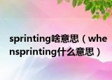 sprinting啥意思（whensprinting什么意思）