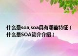 什么是soa,soa具有哪些特征（什么是SOA簡(jiǎn)介介紹）