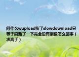 問什么wupload按了slowdownload只等于刷新了一下完全沒有倒數(shù)怎么回事（求高手）