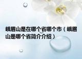 峨眉山是在哪個(gè)省哪個(gè)市（峨眉山是哪個(gè)省簡(jiǎn)介介紹）