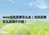 wow北風(fēng)苔原怎么去（北風(fēng)苔原怎么去簡介介紹）